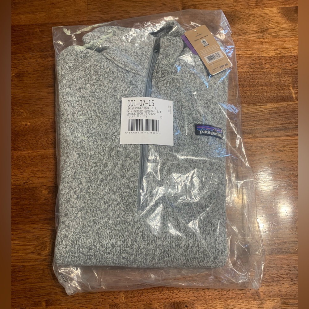 NEW Patagonia Women’s Better Sweater Quarter 1/4 zip, size L